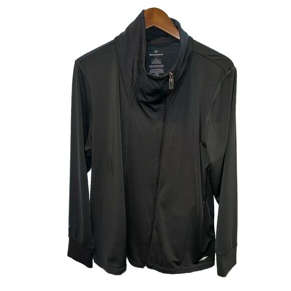 NordicTrack Jackets & Blazers - NordicTrack Full Zip Jacket Womens XL Black Stretch Mock Neck Logo